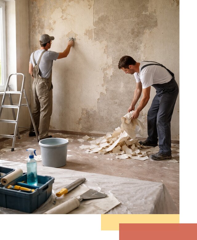 Снятие старых обоев в Ревде быстро и качественно