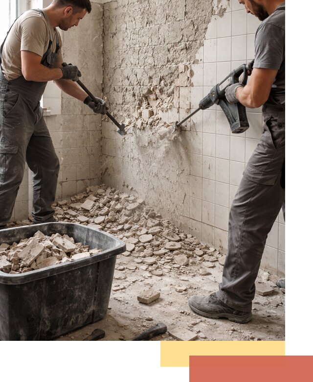 Демонтаж плитки со стен в Ревде быстро и аккуратно