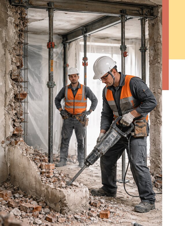 Снос несущих стен в Ревде от 10843 руб. — демонтаж несущей стены под ключ | ОТДЕЛОЧНИК-Рвд