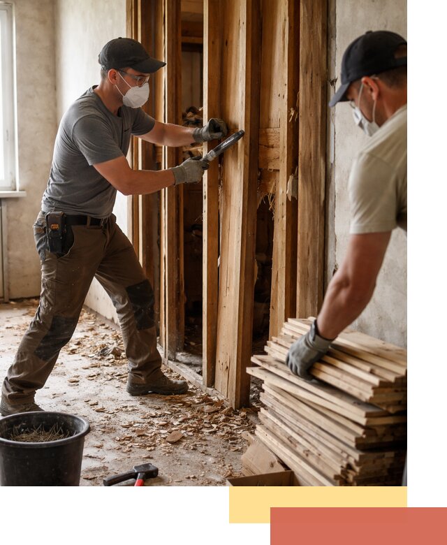 Демонтаж деревянных перегородок в Ревде быстро и аккуратно