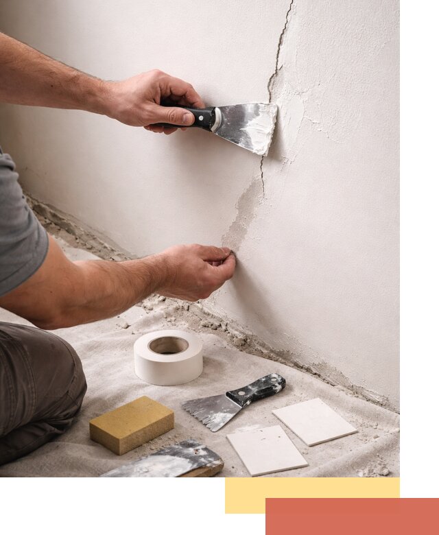 Заделка трещин и сколов в стенах и потолках в Ревде