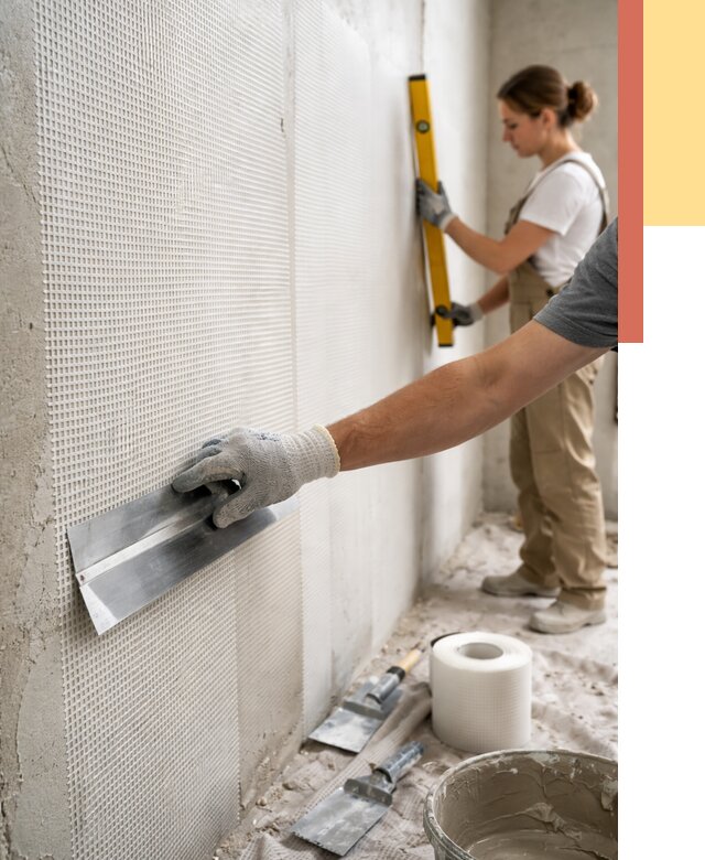 Армирование стен стеклосеткой в Ревде от 3385 руб. под ключ | ОТДЕЛОЧНИК-Рвд