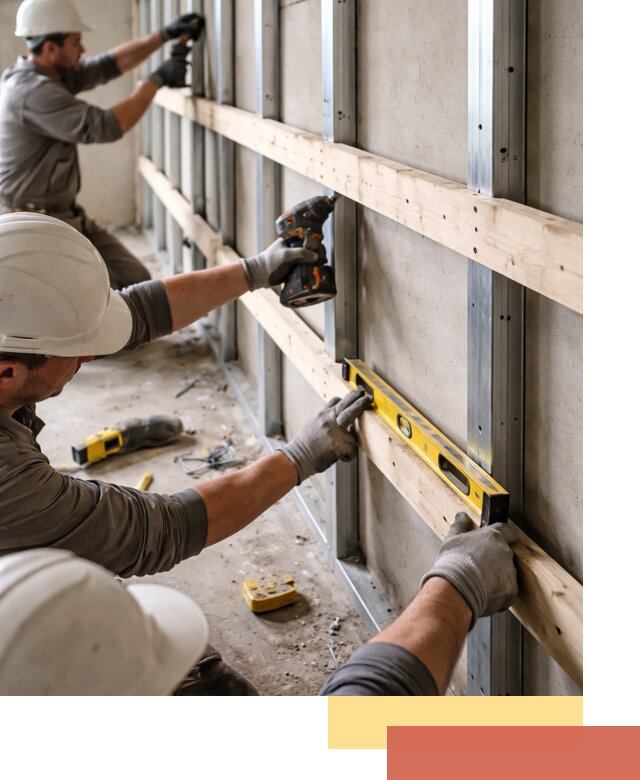 Устройство обрешетки под панели в Ревде