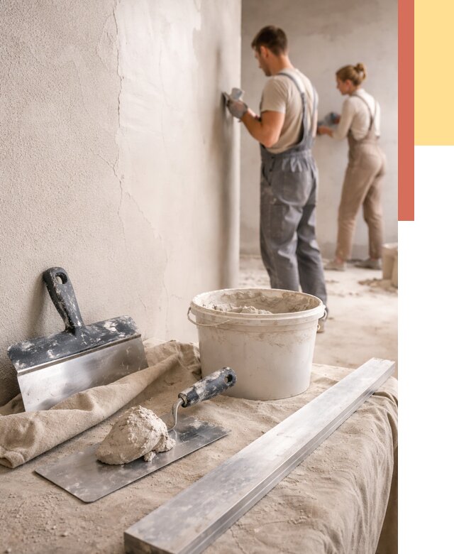 Штукатурка стен гипсовая в Ревде от 4761 руб/м2 — быстро и недорого | ОТДЕЛОЧНИК-Рвд