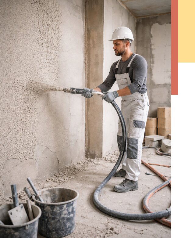 Машинная штукатурка стен в Ревде под ключ от 6876 руб./м2 | ОТДЕЛОЧНИК-Рвд