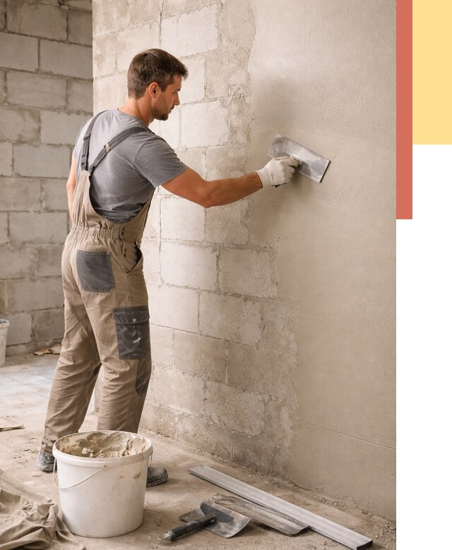 Штукатурка стен из газобетона в Ревде от 2222 руб./м2 — быстро и недорого | ОТДЕЛОЧНИК-Рвд