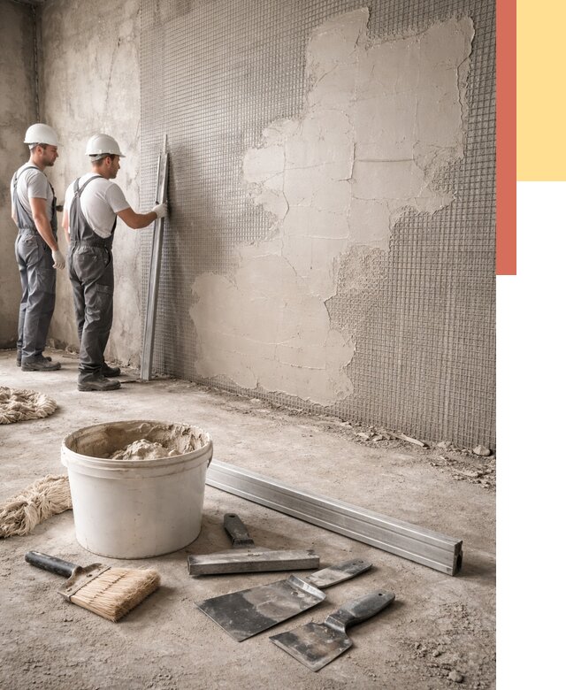 Штукатурка стен по сетке в Ревде от 5818 руб./м2 — быстро и недорого | ОТДЕЛОЧНИК-Рвд