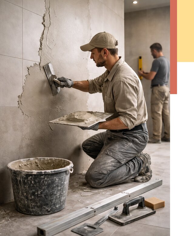 Штукатурка стен в ванной в Ревде от 4761 руб./м² — выравнивание под ключ | ОТДЕЛОЧНИК-Рвд