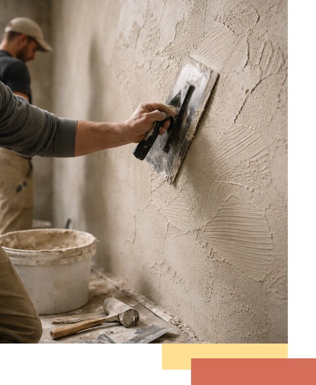 Фактурная штукатурка стен в Ревде — монтаж, отделка, реставрация