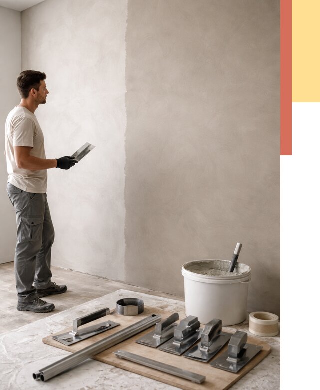 Нанесение микроцемента на стены в Ревде от 3385 руб./м2 под ключ | ОТДЕЛОЧНИК-Рвд