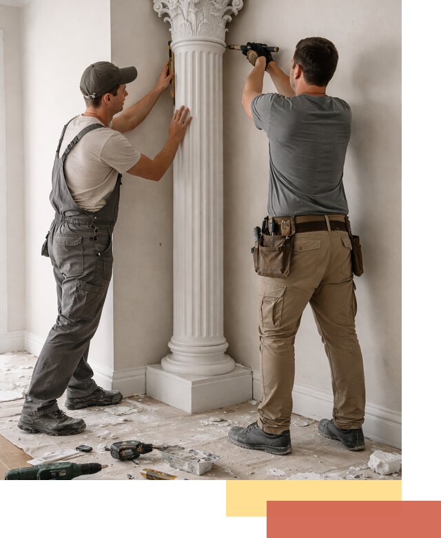 Установка декоративных колонн в Ревде под ключ