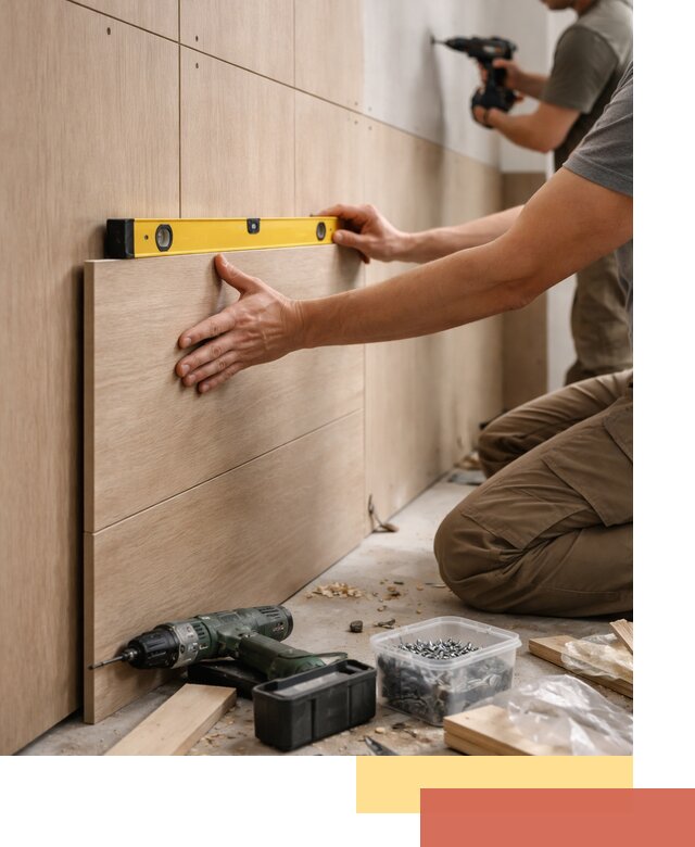 Профессиональный монтаж МДФ панелей на стены в Ревде