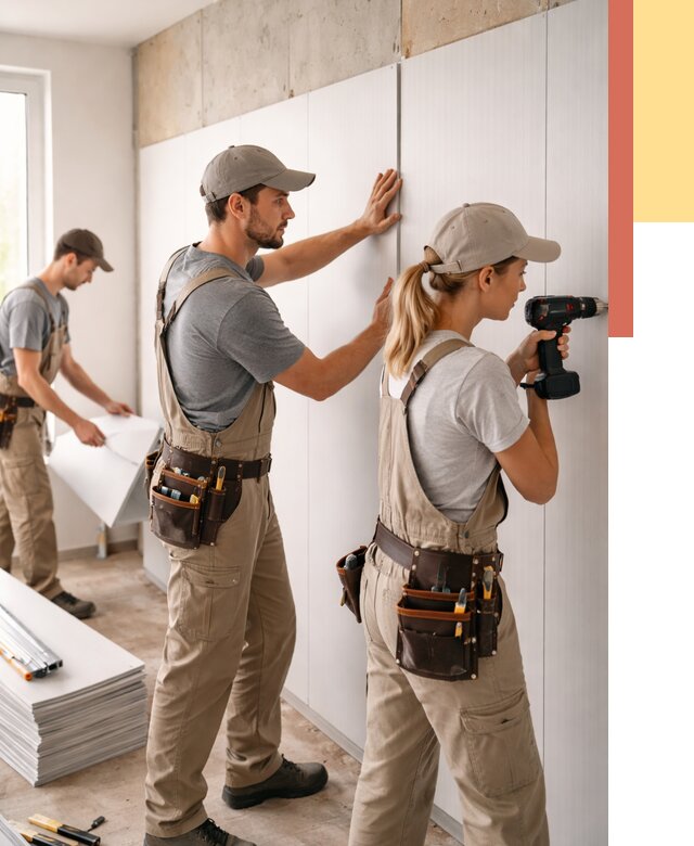 Монтаж ПВХ панелей на стены в Ревде от 476 руб/м2 — быстро и недорого | ОТДЕЛОЧНИК-Рвд