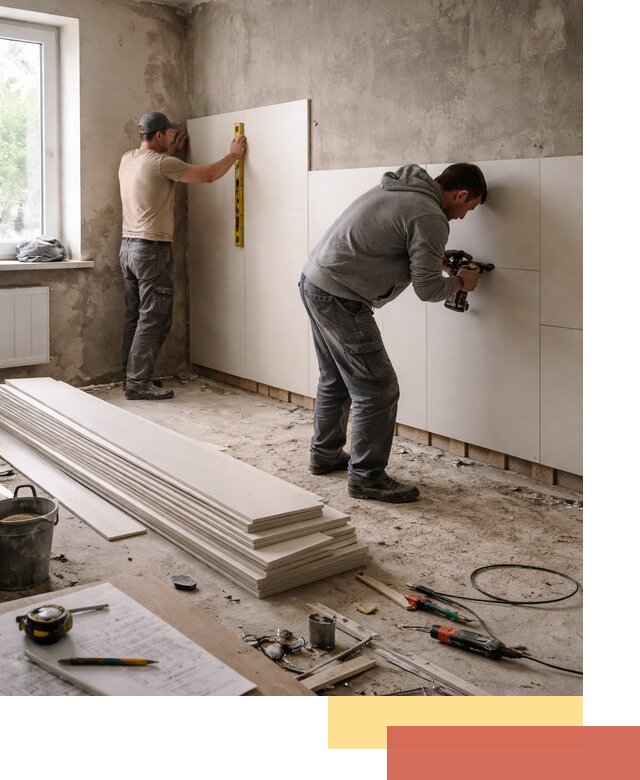 Монтаж ПВХ панелей на стены в Ревде качественно и быстро