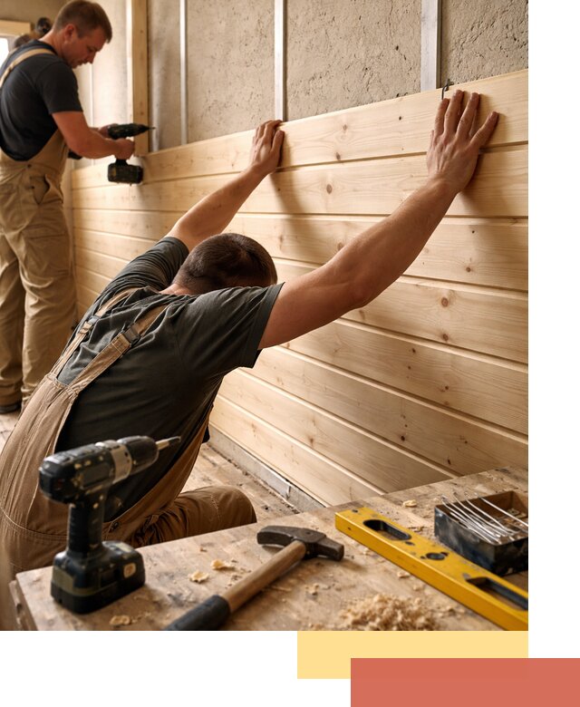 Монтаж деревянной вагонки на стены в Ревде быстро и качественно