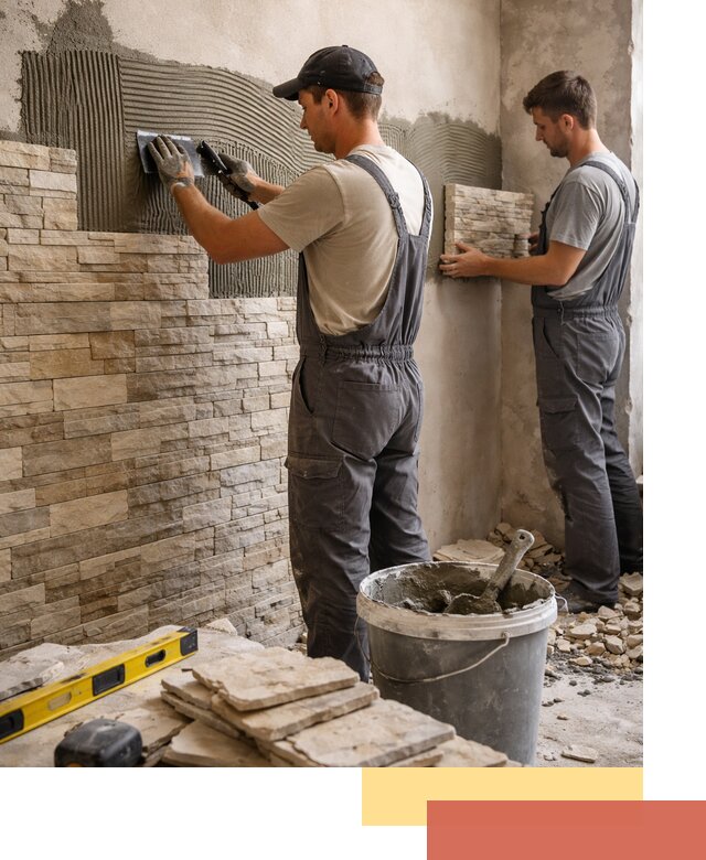 Монтаж искусственного камня в Ревде — облицовка стен и фасадов