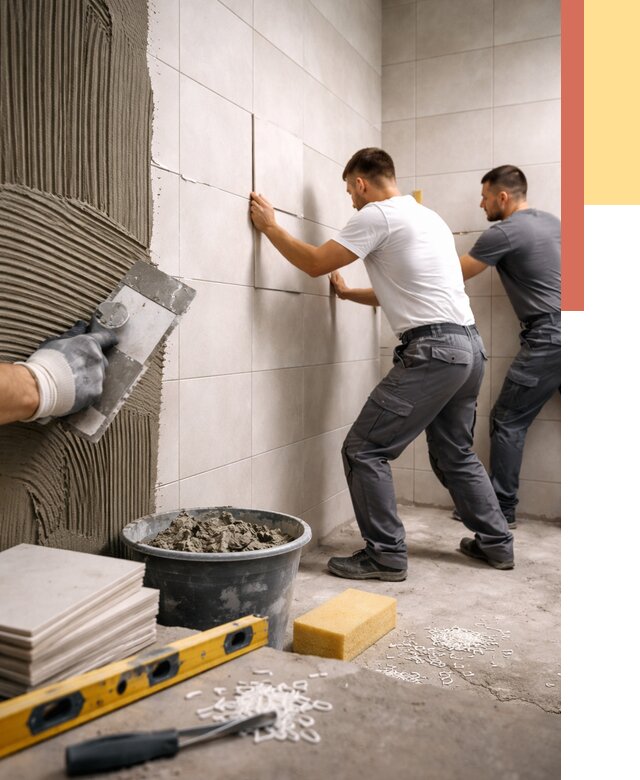 Укладка плитки на стены в Ревде от 899 руб. — качественно и недорого | ОТДЕЛОЧНИК-Рвд