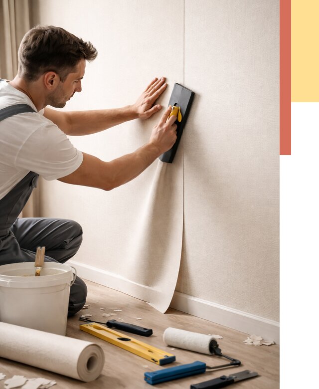 Поклейка виниловых обоев в Ревде от 4761 руб. | Быстро и недорого — ОТДЕЛОЧНИК-Рвд