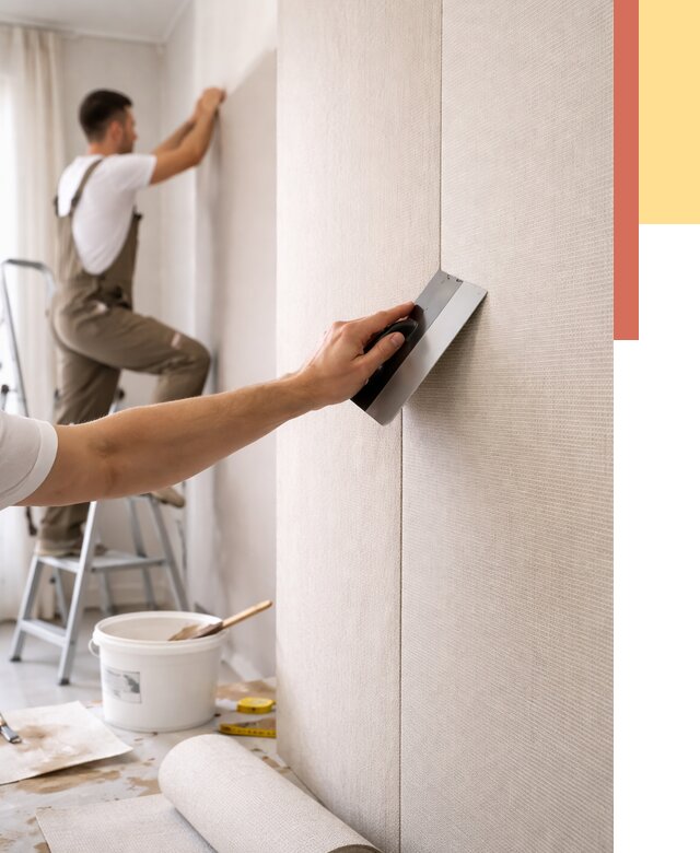 Поклейка текстильных обоев в Ревде от 4761 руб. под ключ | ОТДЕЛОЧНИК-Рвд