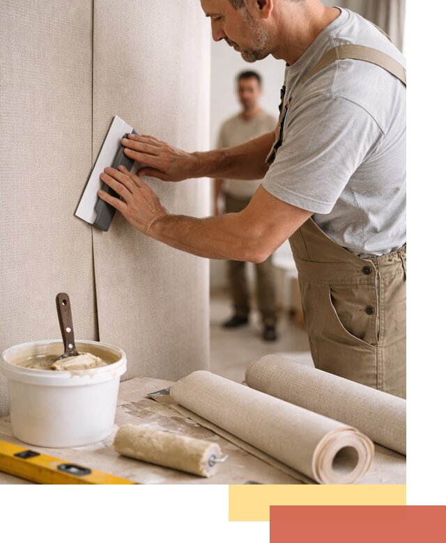 Поклейка текстильных обоев в Ревде профессионально и аккуратно