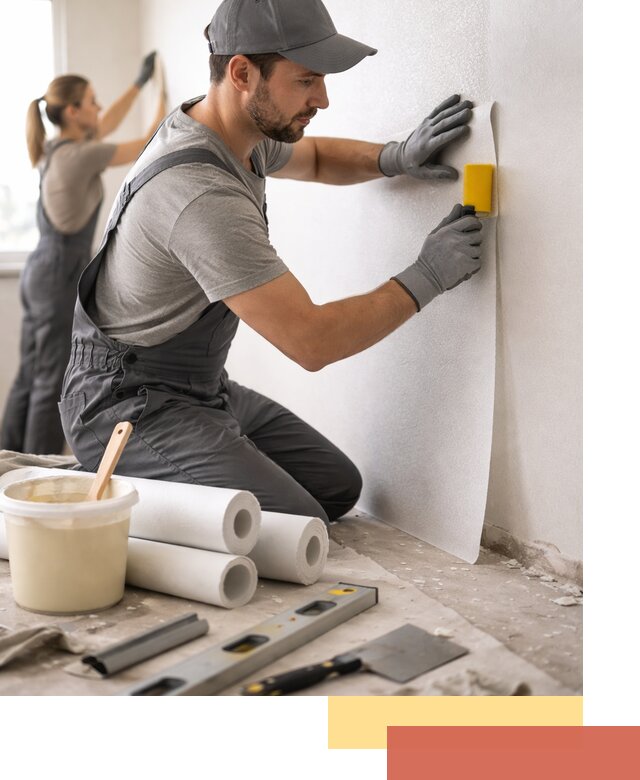 Поклейка стеклообоев профессионально в Ревде