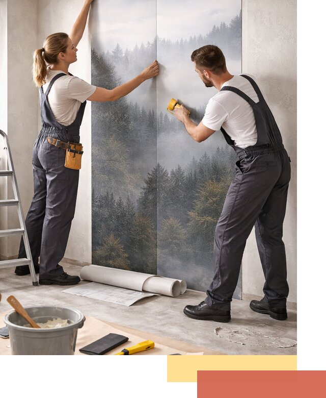 Поклейка фотообоев профессионально в Ревде под ключ