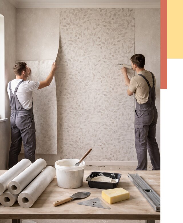 Поклейка обоев с подбором рисунка в Ревде от 3703 руб. | ОТДЕЛОЧНИК-Рвд - быстро и недорого