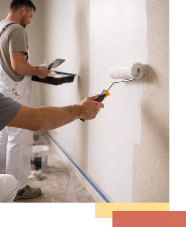 Покраска стен акриловой краской профессионально в Ревде