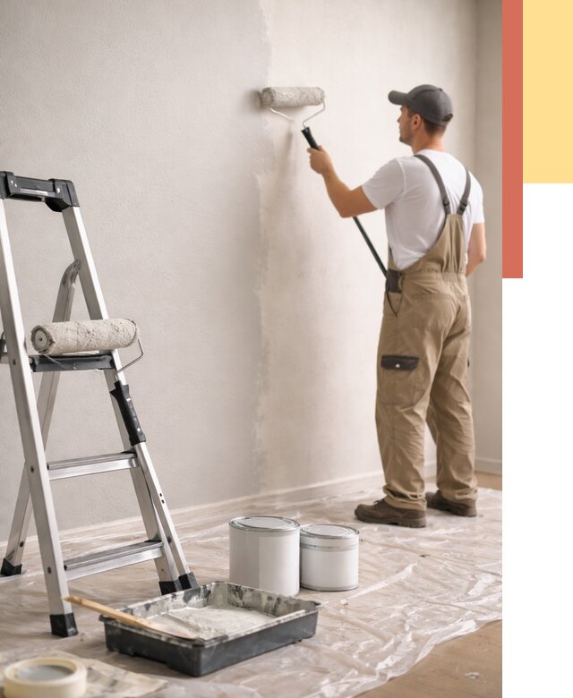 Покраска стен латексной краской в Ревде от 4761 руб. за м2 | ОТДЕЛОЧНИК-Рвд