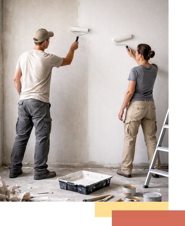 Окраска стен по стеклохолсту в Ревде качественно и долговечно