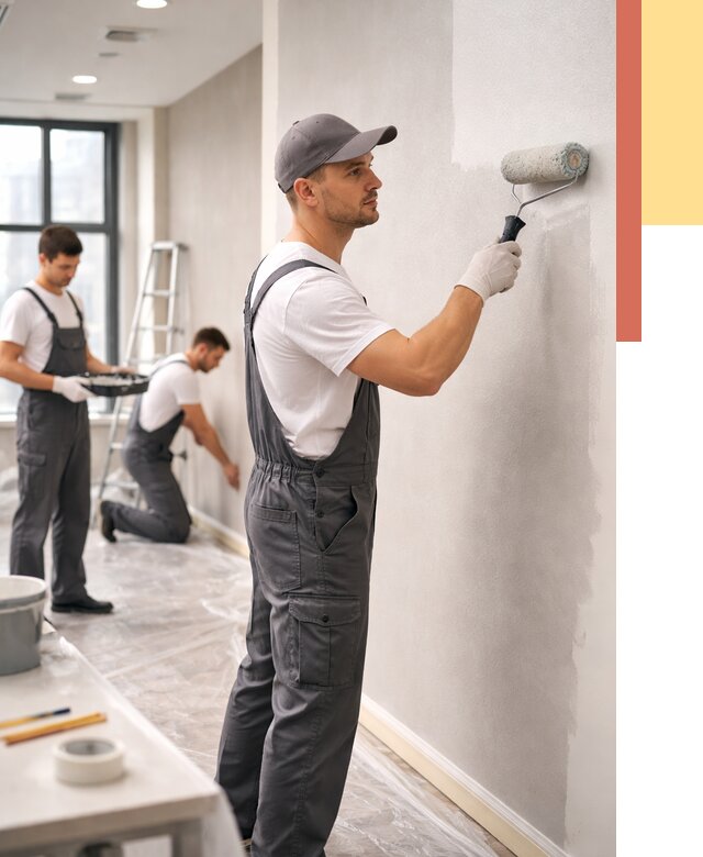 Покраска стен в офисе в Ревде от 8992 руб. — быстро и недорого | ОТДЕЛОЧНИК-Рвд