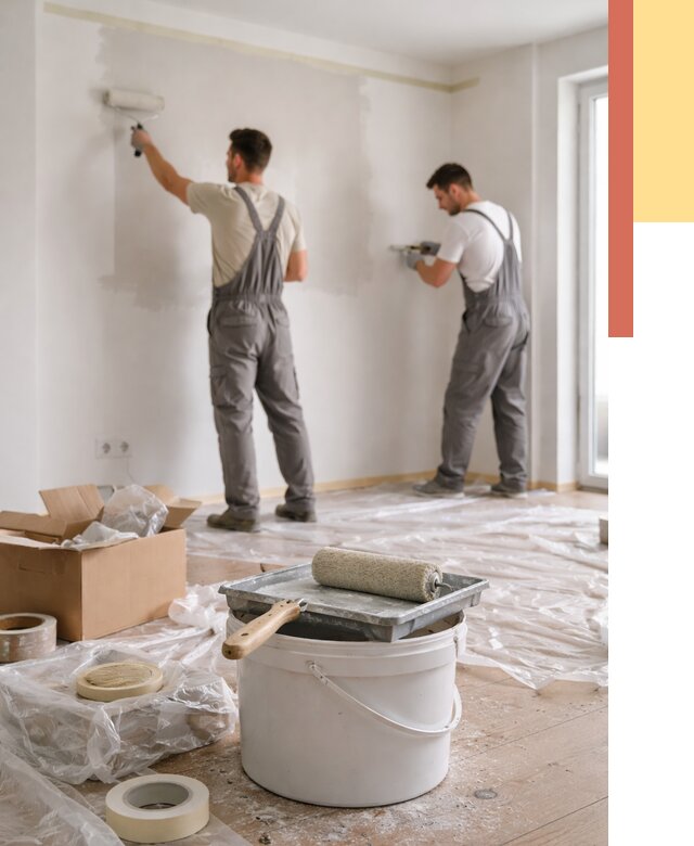 Покраска стен в квартире в Ревде от 2645 руб/м2 — быстро и недорого | ОТДЕЛОЧНИК-Рвд