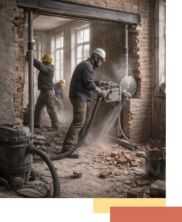 Прорезка проема в стене под дверной или оконный проем в Ревде