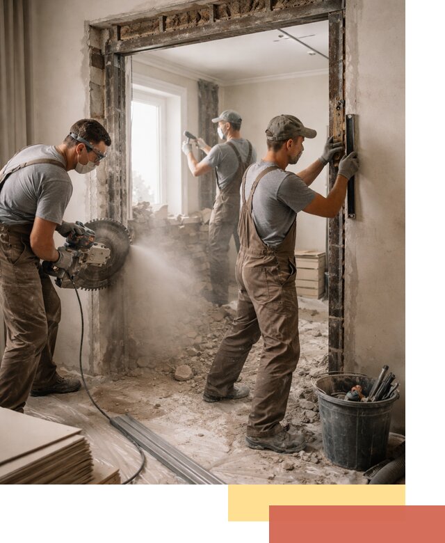 Расширение дверного проема под установку новой двери в Ревде