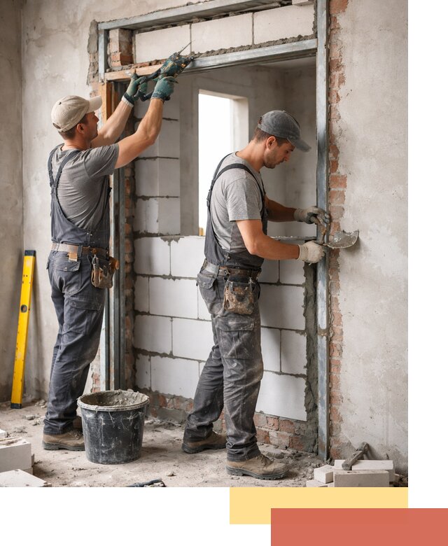 Закладка дверного проема под ключ в Ревде: демонтаж, монтаж, отделка