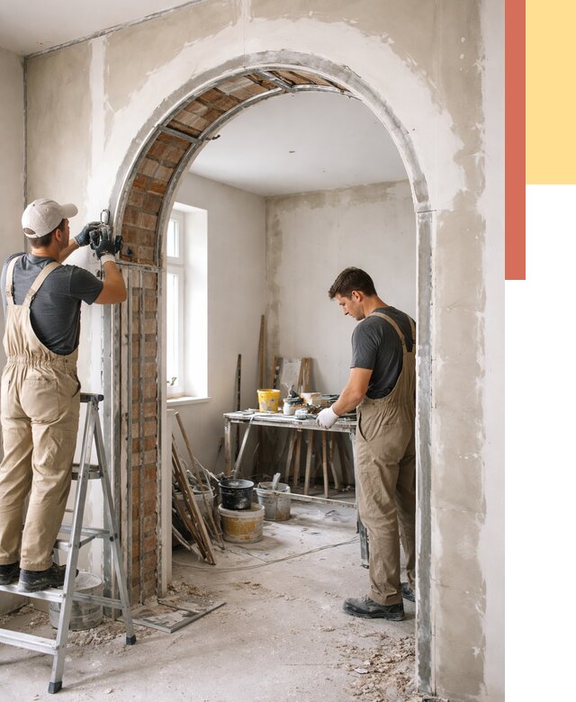 Устройство арочного проема в Ревде от 10050 руб. под ключ — быстро и недорого | ОТДЕЛОЧНИК-Рвд