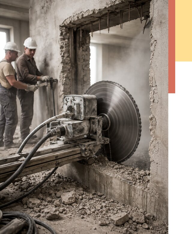 Алмазная резка проемов в Ревде от 4761 руб. быстро и недорого | ОТДЕЛОЧНИК-Рвд