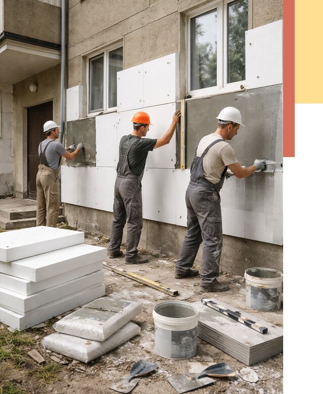 Утепление стен пенопластом в Ревде от 1851 руб. — недорого и под ключ | ОТДЕЛОЧНИК-Рвд