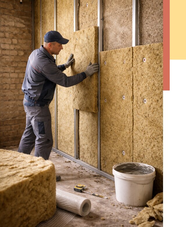 Утепление стен минватой в Ревде от 1428 руб./м2 — недорого и быстро | ОТДЕЛОЧНИК-Рвд