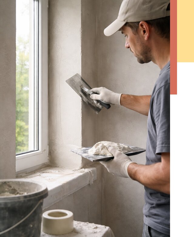 Штукатурка откосов в Ревде от 4761 руб/м² — услуги и выравнивание под ключ | ОТДЕЛОЧНИК-Рвд