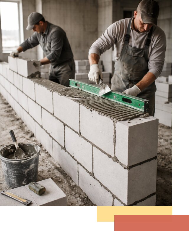 Кладка перегородок из газобетона в Ревде быстро и качественно