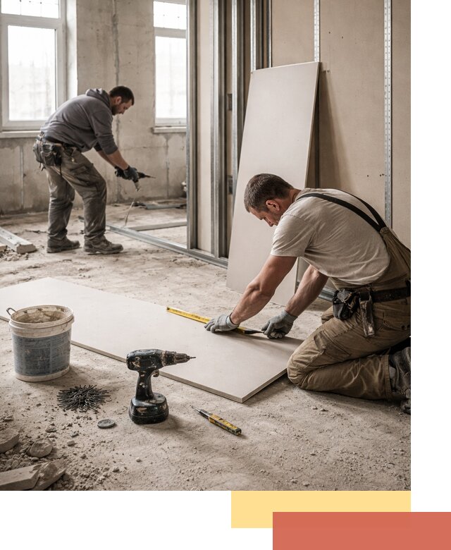 Кладка перегородок из ПГП под ключ в Ревде