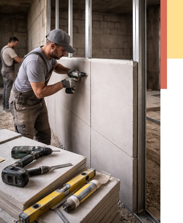 Кладка влагостойких перегородок ПГП в Ревде от 1269 руб. под ключ | ОТДЕЛОЧНИК-Рвд