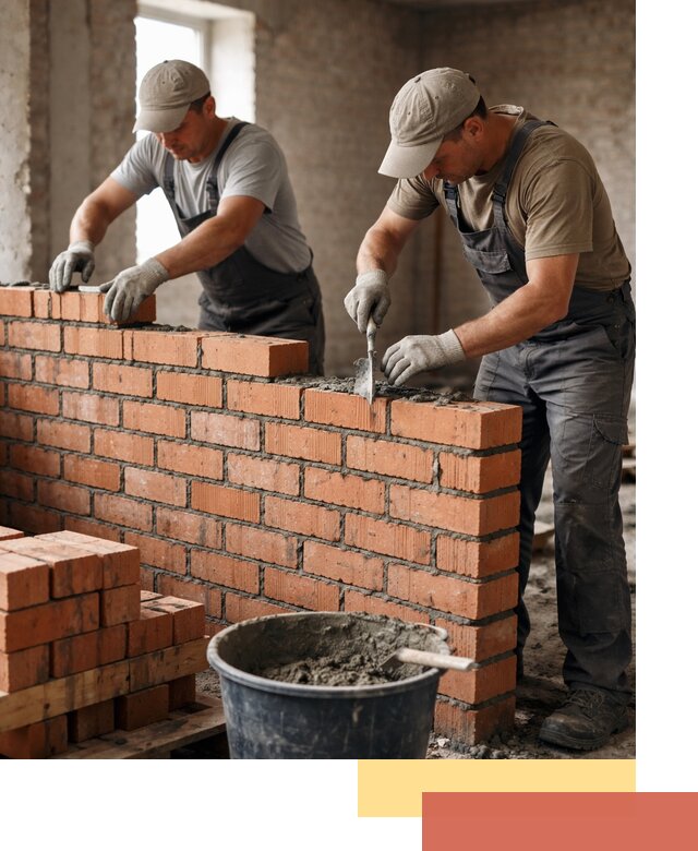 Кладка кирпичных перегородок под ключ в Ревде