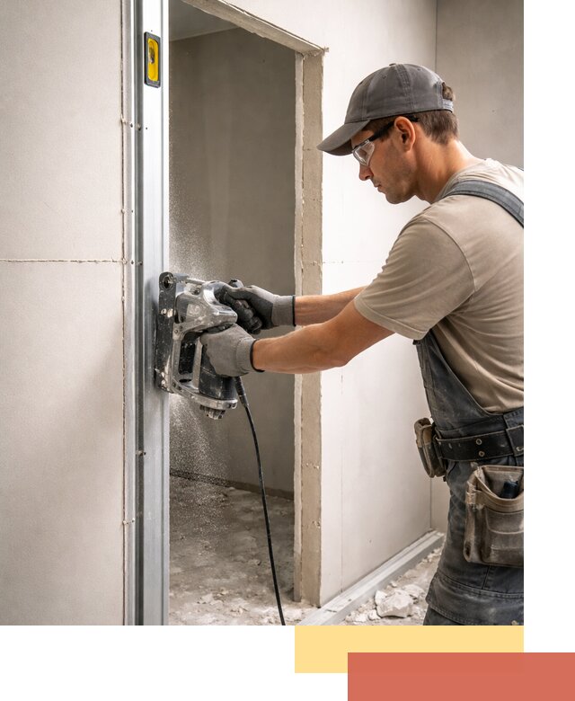 Устройство дверного проема в перегородке в Ревде