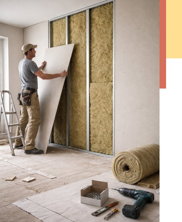 Перегородка из гипсокартона с шумоизоляцией в Ревде от 3301 руб. | ОТДЕЛОЧНИК-Рвд