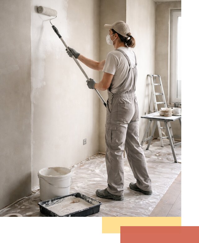 Покраска перегородок из гипсокартона в Ревде качественно и недорого