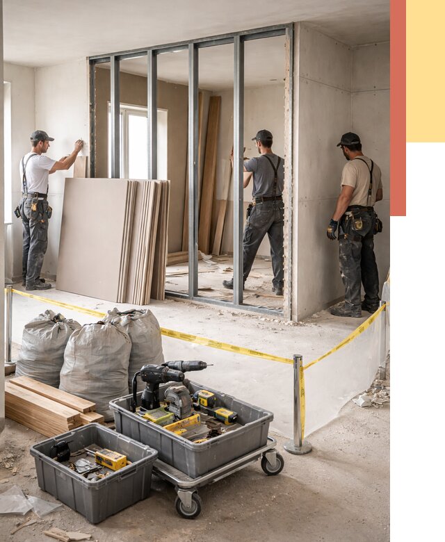 Перенос гипсокартонной перегородки в Ревде под ключ от 4761 руб. | Демонтаж и монтаж – ОТДЕЛОЧНИК-Рвд