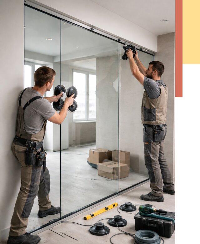 Монтаж стеклянных перегородок в Ревде от 6876 руб. | ОТДЕЛОЧНИК-Рвд