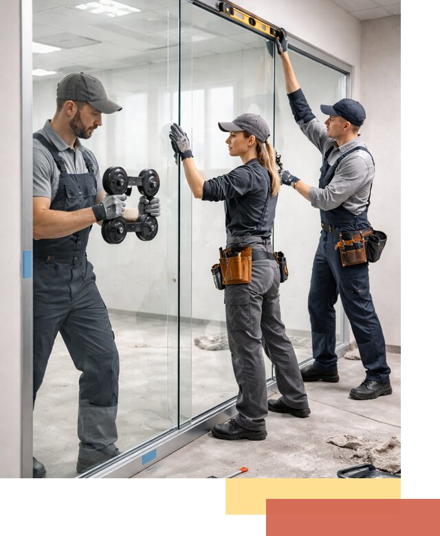 Профессиональный монтаж стеклянных перегородок в Ревде